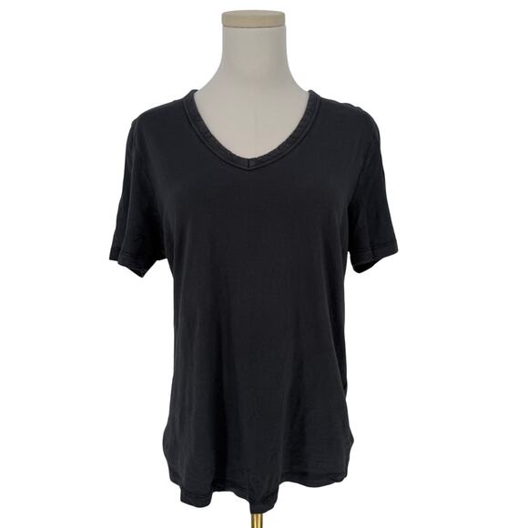 Universal Thread Basic V-Neck T-Shirt Women's M Dark Grey Charcoal Casual - Picture 1 of 5